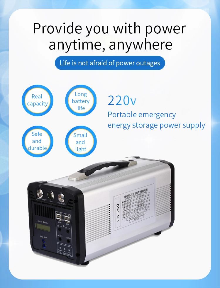 ES-750 Energy Storage Power solar inverter for outdoor use with lithium battery